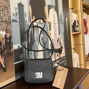 Steve Madden Black Embossed Crossbody Bag